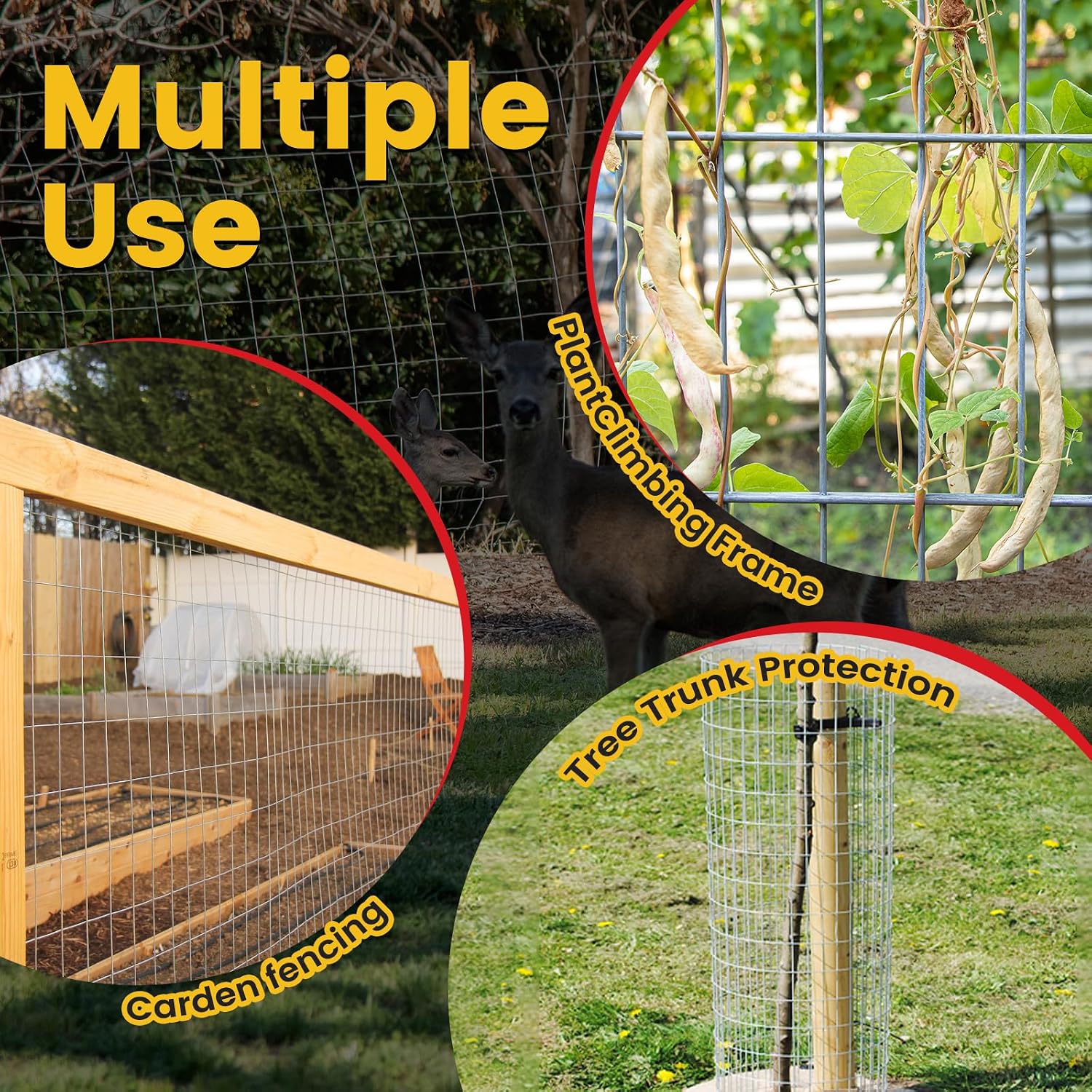 Welded Wire Fence 4Ft x 50Ft 15Ga Chicken Wire Fencing Garden
