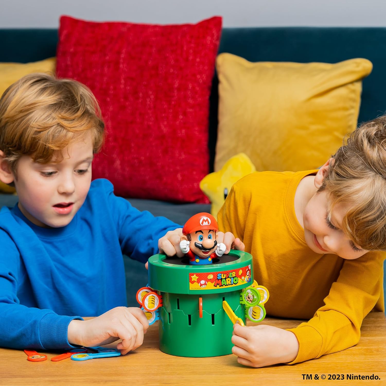 Pop Up Super Mario Game - Activities for Indoor Recess or Family Game Night - Officially Licensed Super Mario Toys