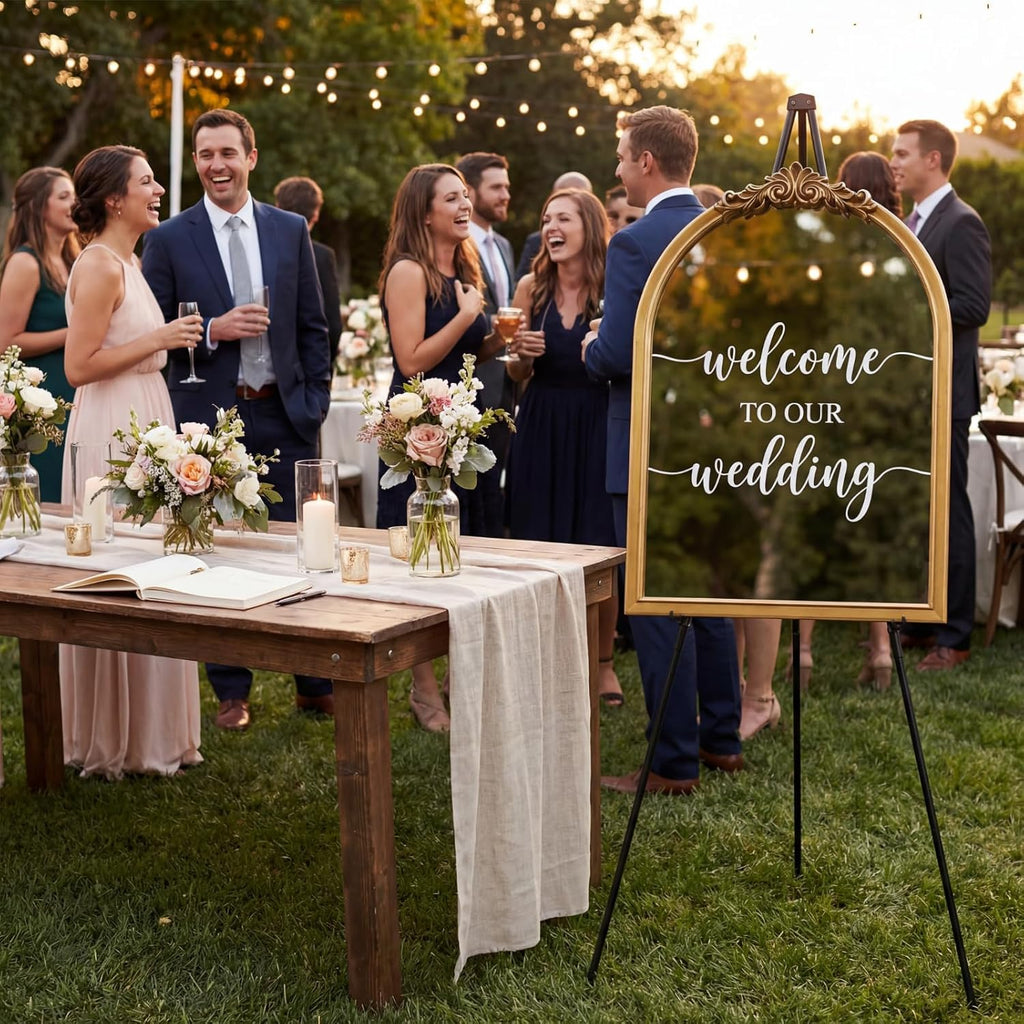 Wedding Mirror Seating Chart with Easel Stand, 18 x 23 in