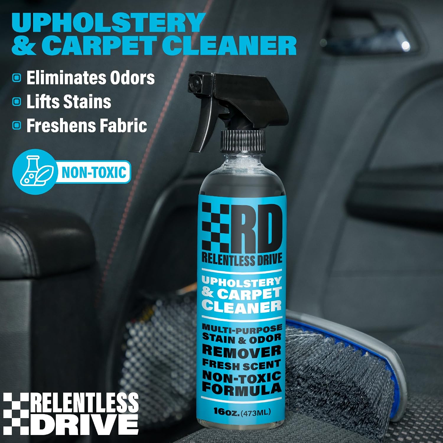 Car Carpet & Upholstery Cleaner Kit – Seat Cleaner | Car seat shampoo, upholstery stain remover, carpet cleaning kit