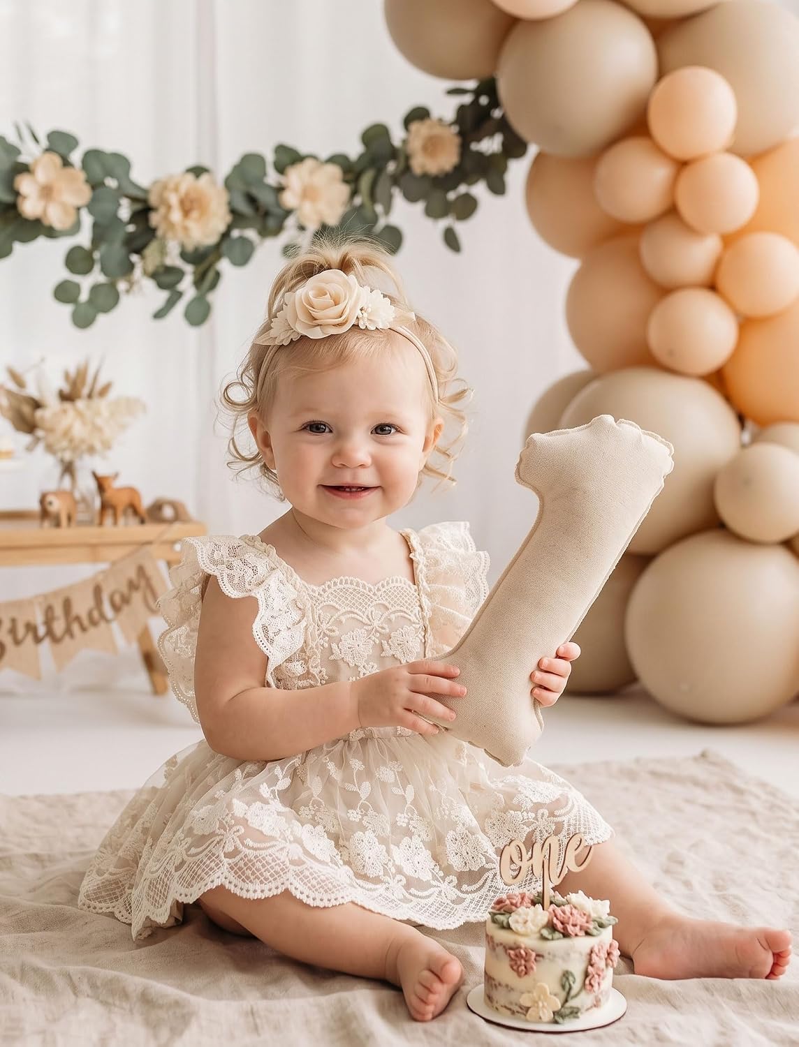 Newborn Photography Outfits Girl Lace Romper Dress for 1st Birthday