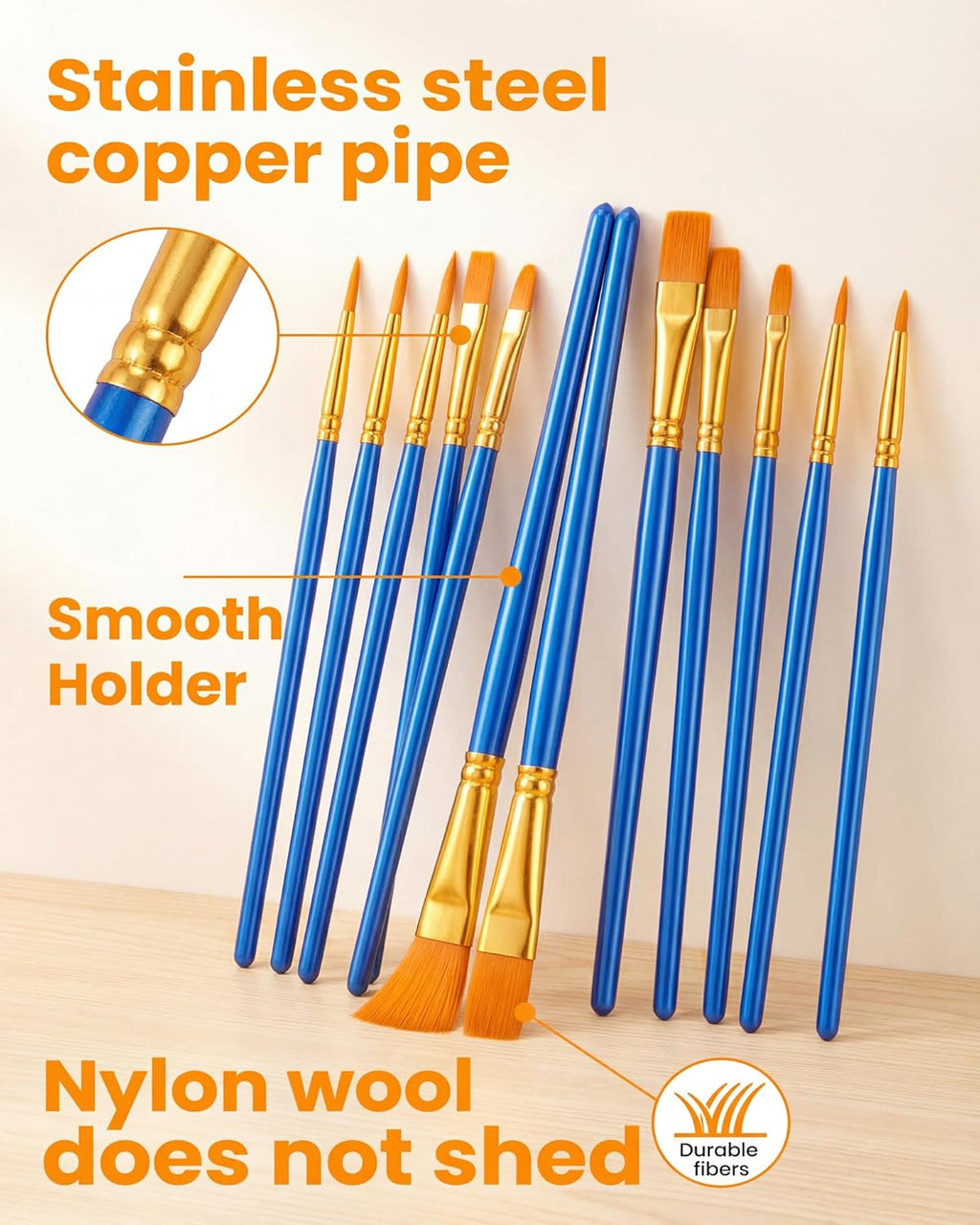 Paint Brushes Set, 70Pcs Round Pointed Tip Artist Paintbrushes for Acrylic Painting Oil Watercolor Canvas Boards Rock