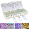 60 Microscope Slides with Specimens for Kids, Prepared Microscope Slides for Kids Microbiology, Prepared Microscope