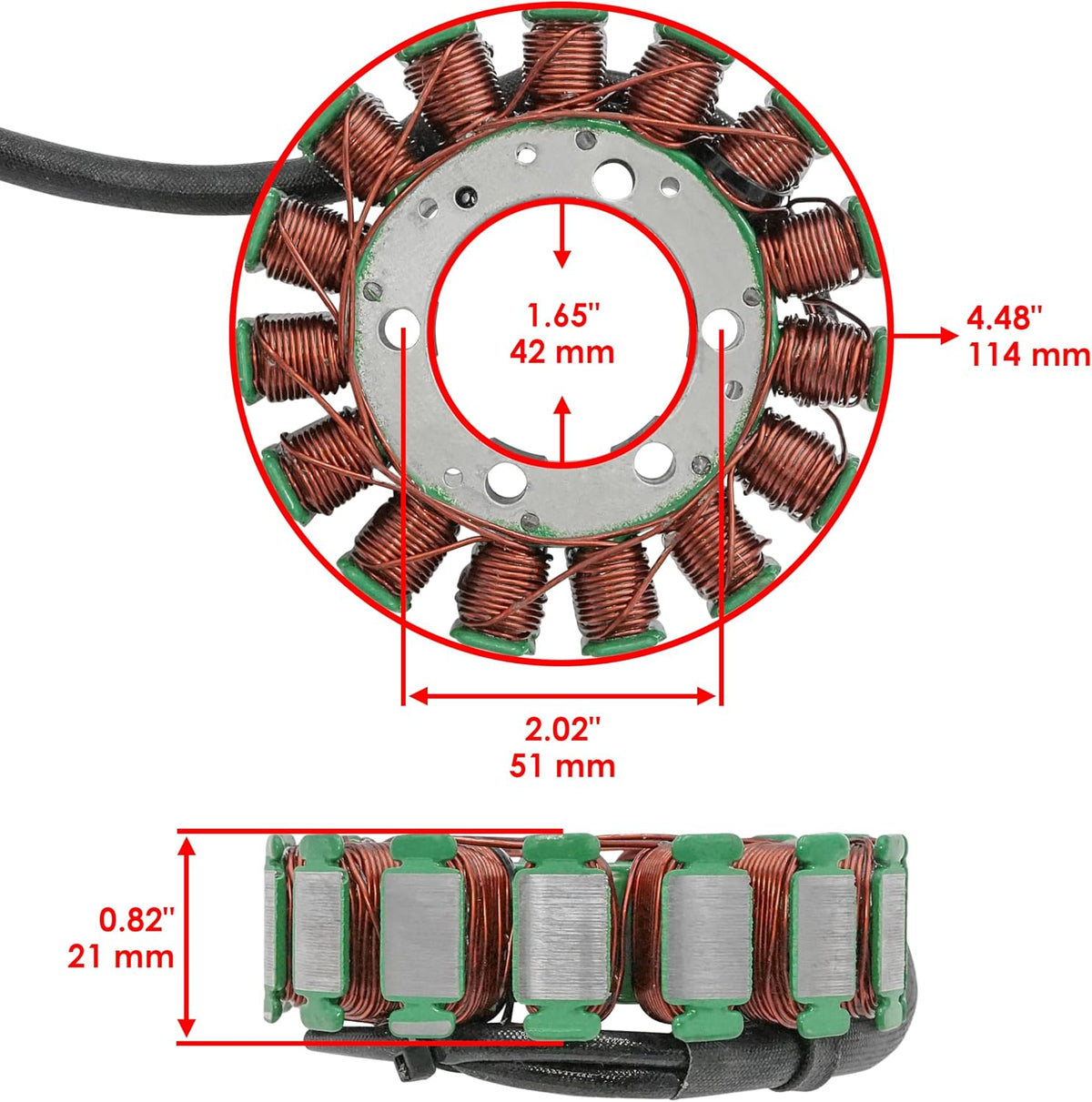 Caltric Stator Regulator Gasket Compatible with Kawasaki Brute Force 750 Kvf750 L G H J 4X4I 2012-2019