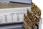 Drill America 115 Piece m35 Cobalt Drill Bit Set (1/16"-1/2", A-Z, #1-#60), DWDCO Series