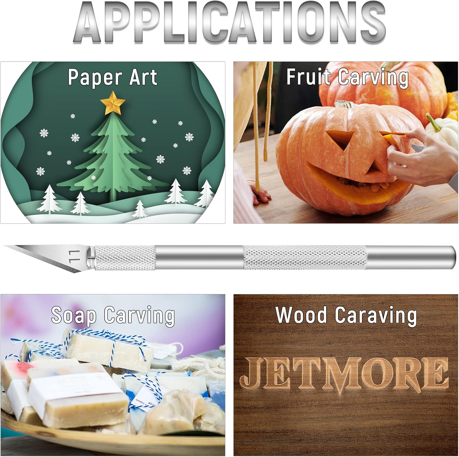 10 Pack Exacto Knife, Hobby Knife, Craft Knife for Carving, Cutting | Exacto knife set for pumpkin carving, diy