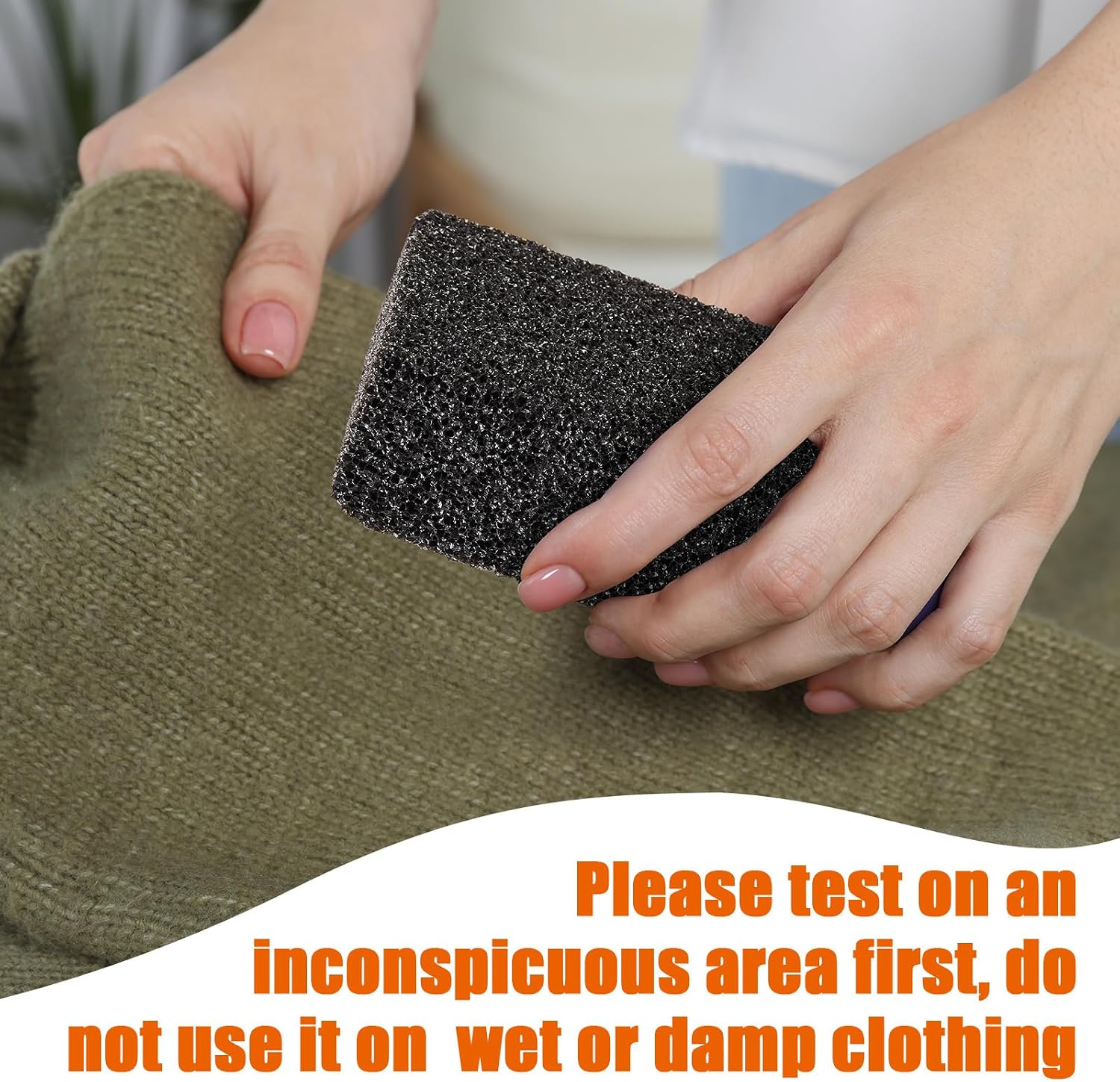 3 Pcs Sweater Pill Remover Defuzzer, Lint Fuzz Stone, Black | Pumice Block Removes Pilling from Knitwear Wool