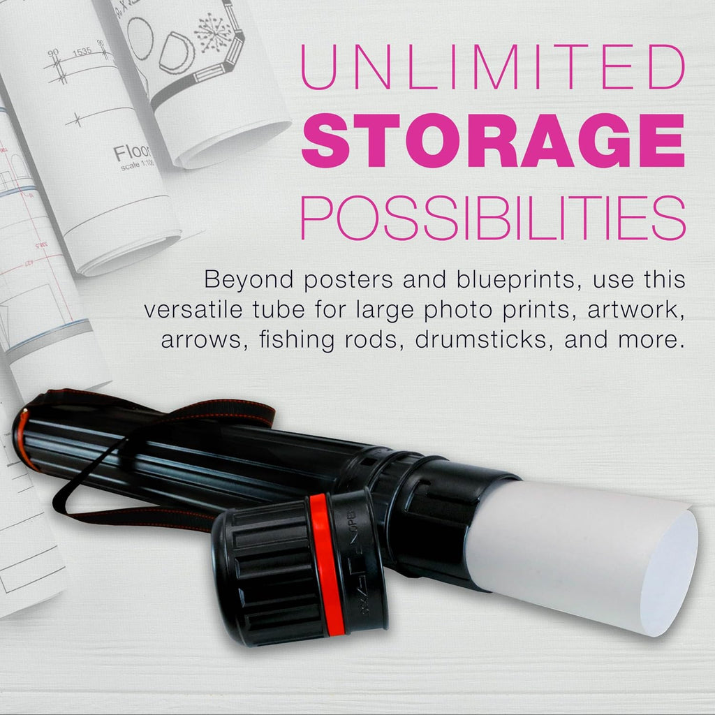 Poster Tube - Telescoping Adjustable, 4" Diameter