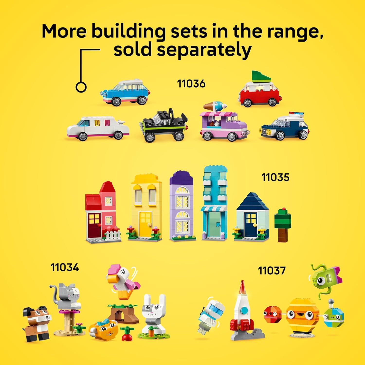 LEGO Classic Vibrant Creative Brick Box Building Blocks - Sensory & Learning Toys for Boys & Girls, Ages 4+ Years
