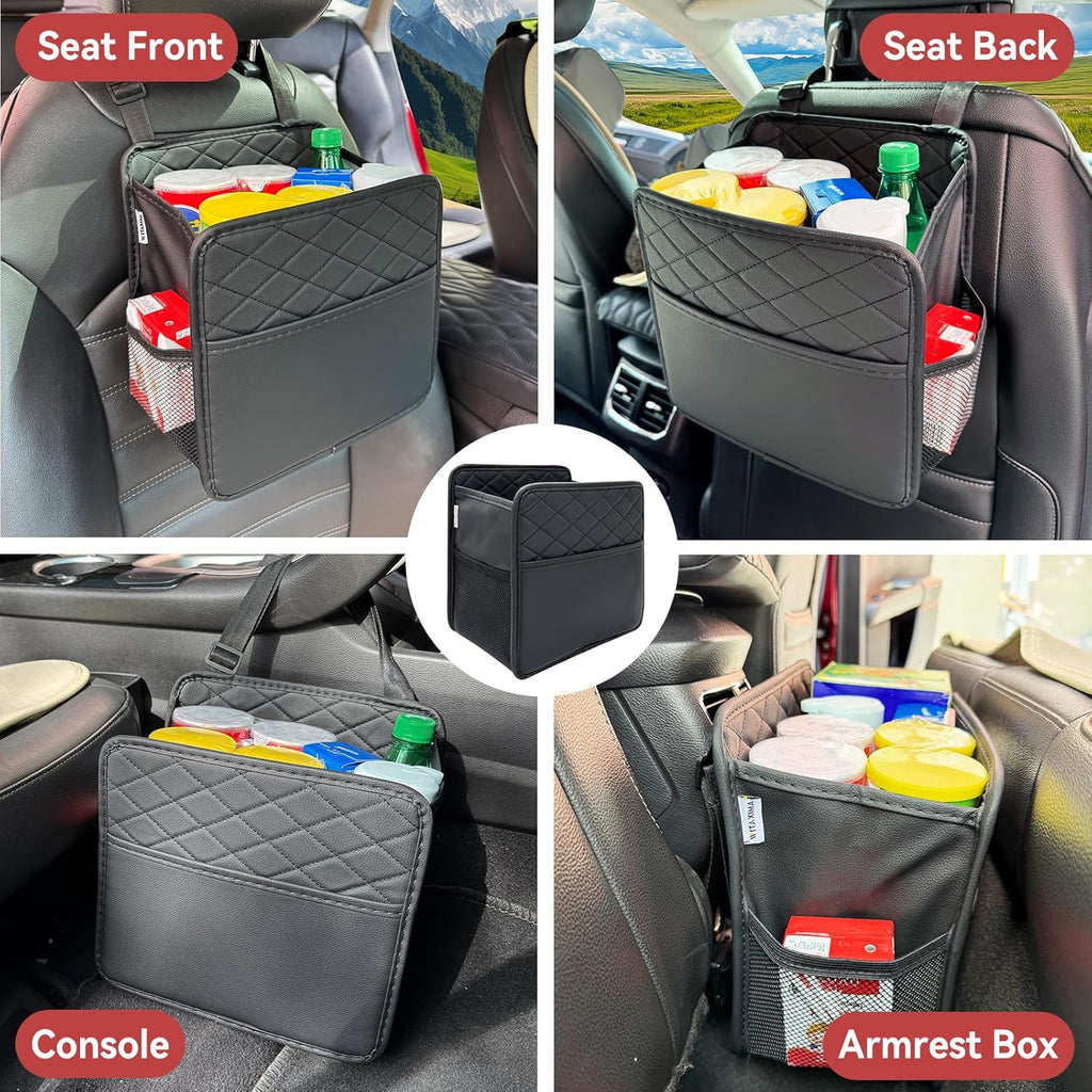 Upgrade Car Seat Organizer Backseat with Storage Pockets, Multipurpose Car Organizer Hanging, Car Trash Bag