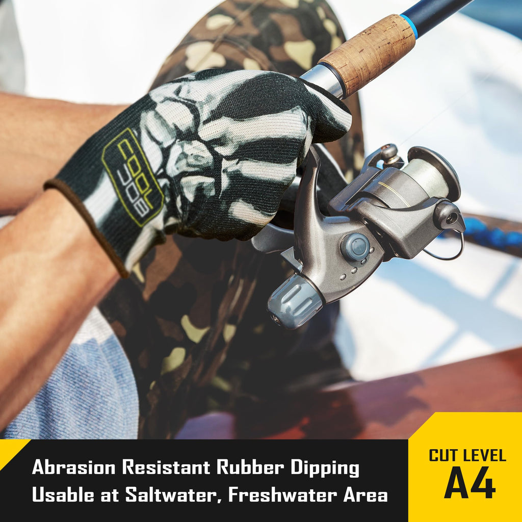 2 Pairs A4 Cut Resistant Safety Work Gloves with Grip for Men