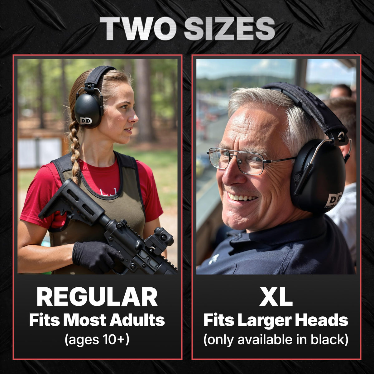 Ear Protection, 37 dB NRR Ear Muffs (BLACK)