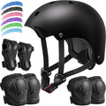 Kids Bike Helmet Set, Adjustable Helmet for Ages 2-3-5-8-14 Year Boys Girls, Toddler Pad Set with Knee and Elbow Pads