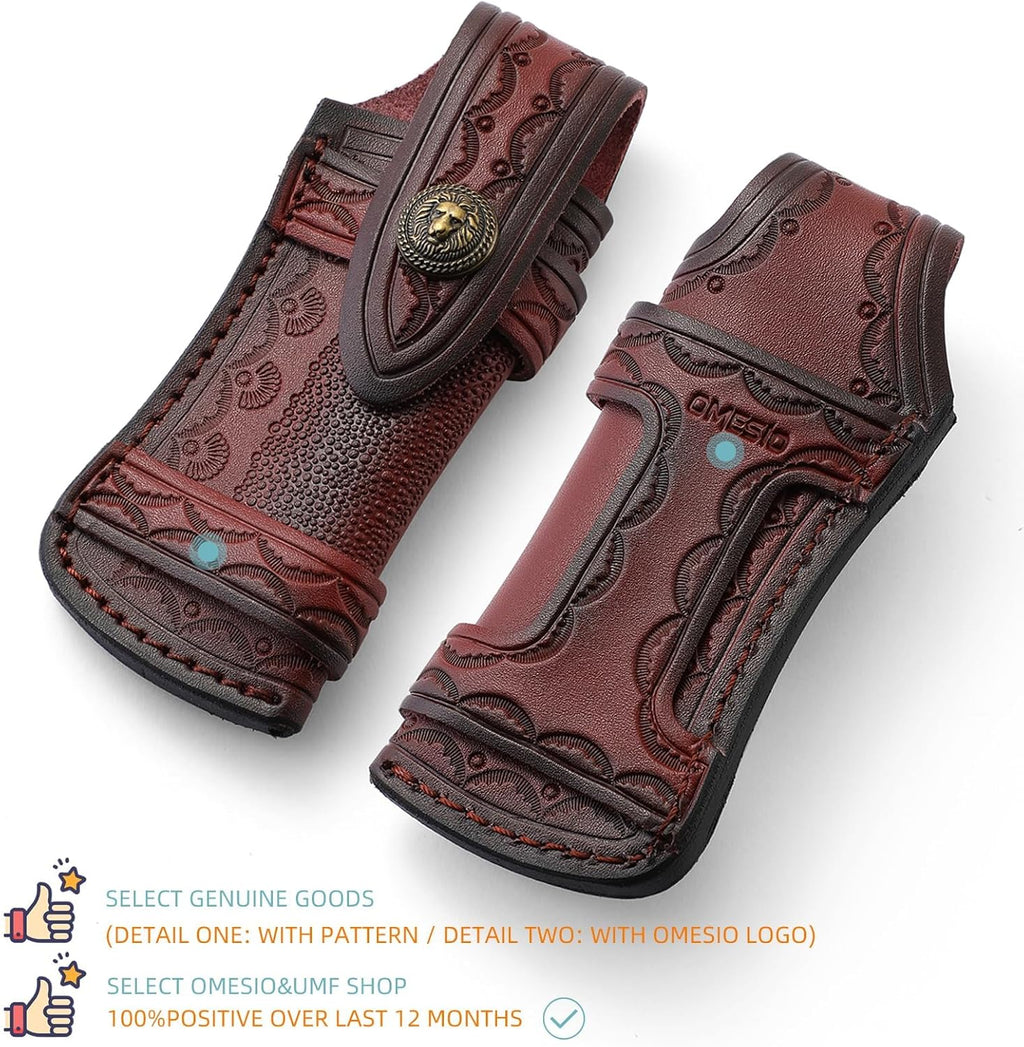 Pocket Knife Sheath (M), 4.53" Folding Knife Sheath for Folding Knife, Leather Knife Sheath Case, Horizontal Knife