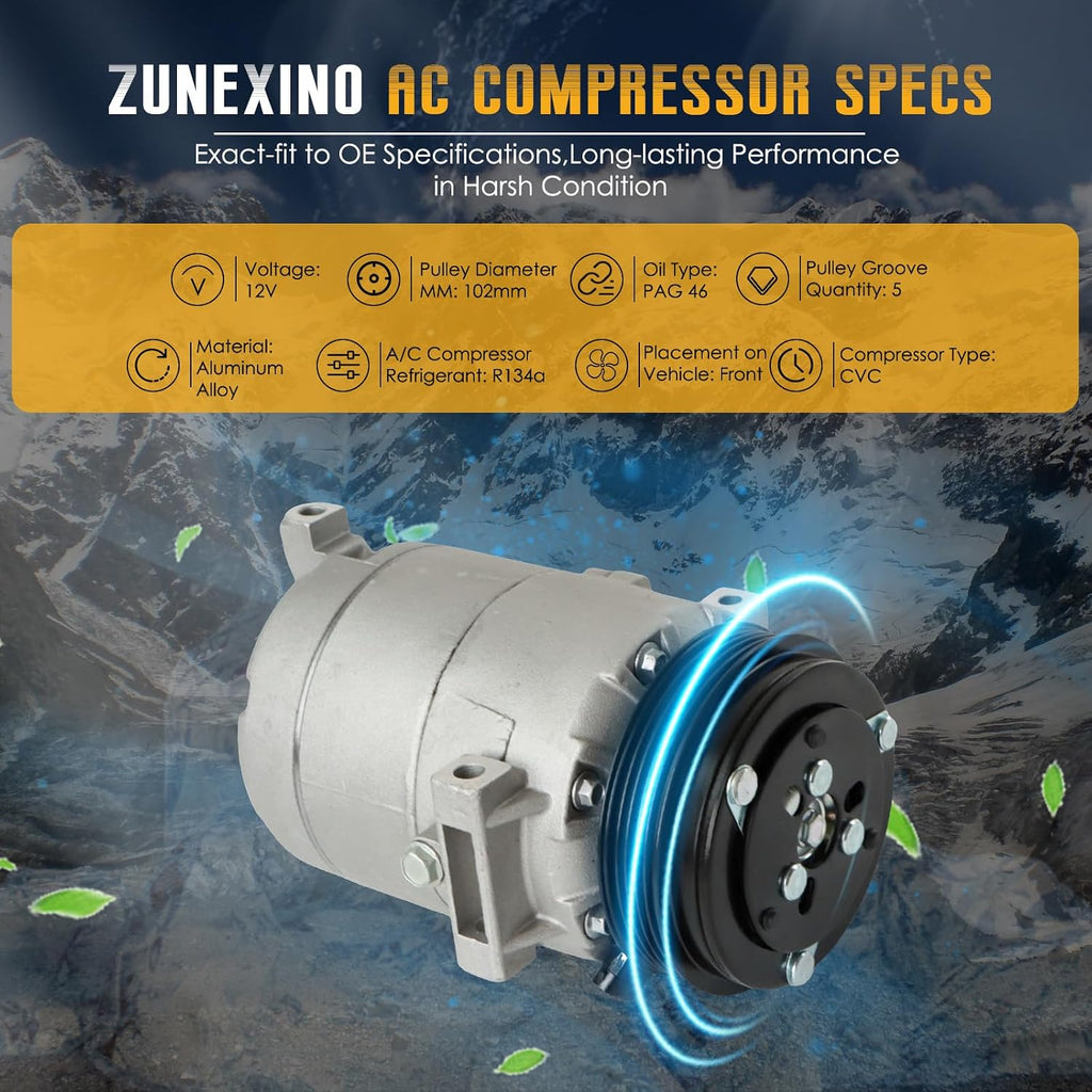 CO 20741C AC Compressor fit for 2008-2012 Chevy Malibu 2.0L 2.2L