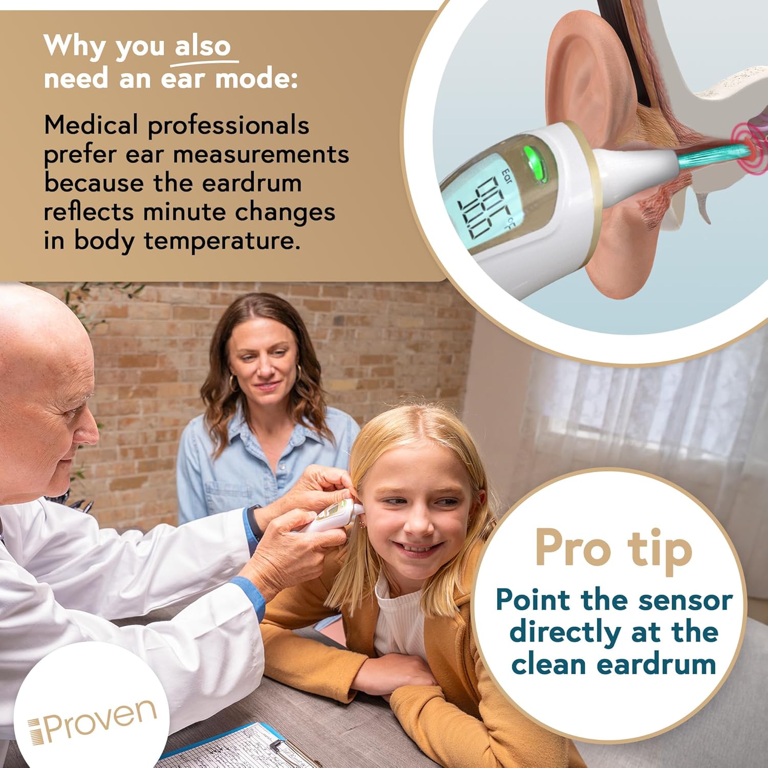 Pro Series | Ear Thermometer with Non-Touch Forehead Function | Superior Accuracy for Adults, Kids, Babies | Premium