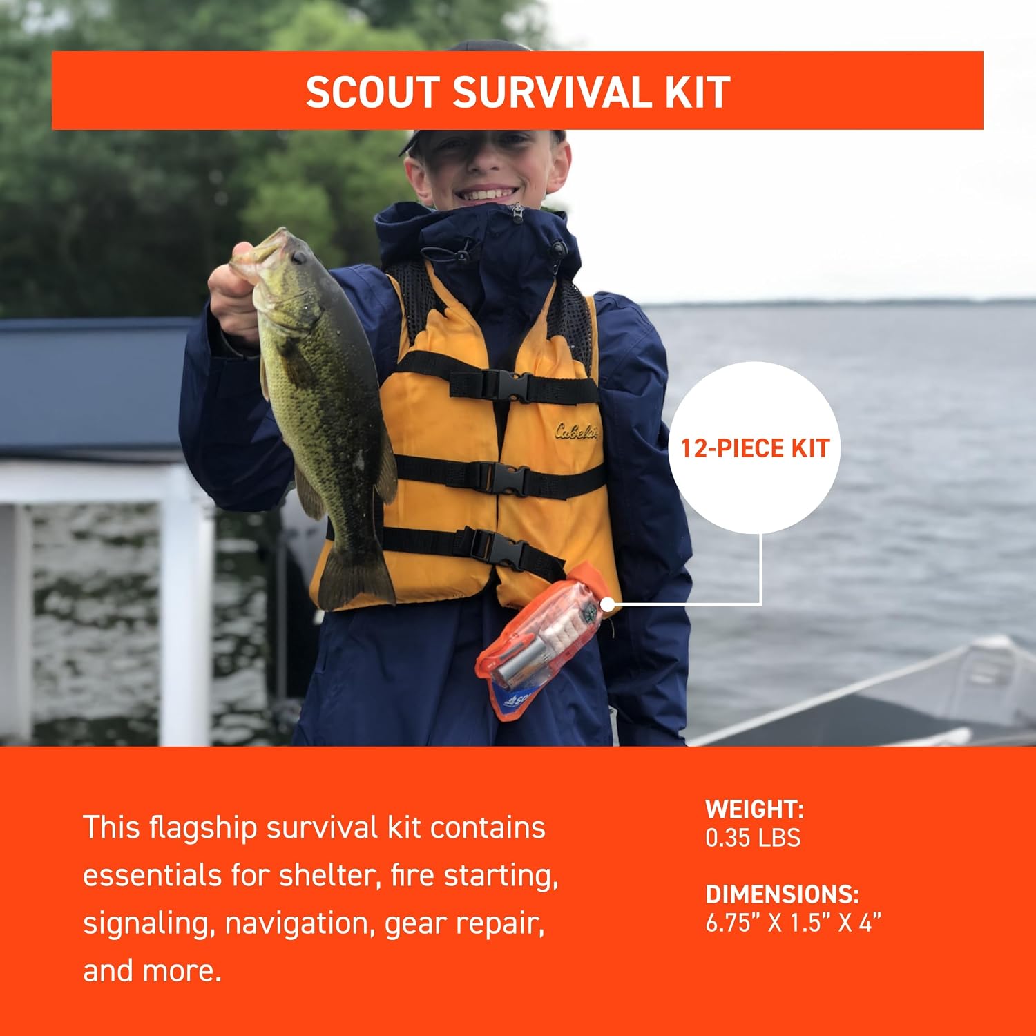 S.O.L. Waterproof Bag Scout Survival Kit