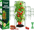4 Pack Square Tomato Cages- 45 Inch Heavy Duty Tomato Trellis for Climbing Plants Outdoor, Tomato Plant Support