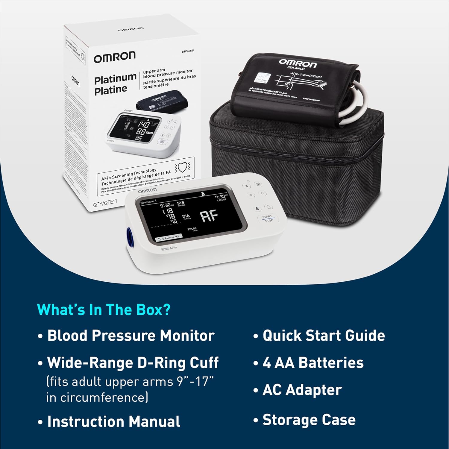 Platinum Blood Pressure Monitor for Home Use & Upper Arm Blood Pressure Cuff - #1 Doctor & Pharmacist Recommended