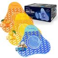 Urinal Screen Deodorizer, 24 Pack Blue Yellow Orange