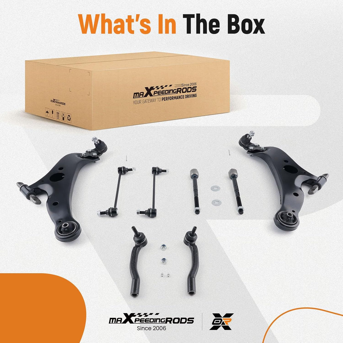 maXpeedingrods 8Pcs Front Lower Control Arm Kit for Toyota Sienna 2004-2010