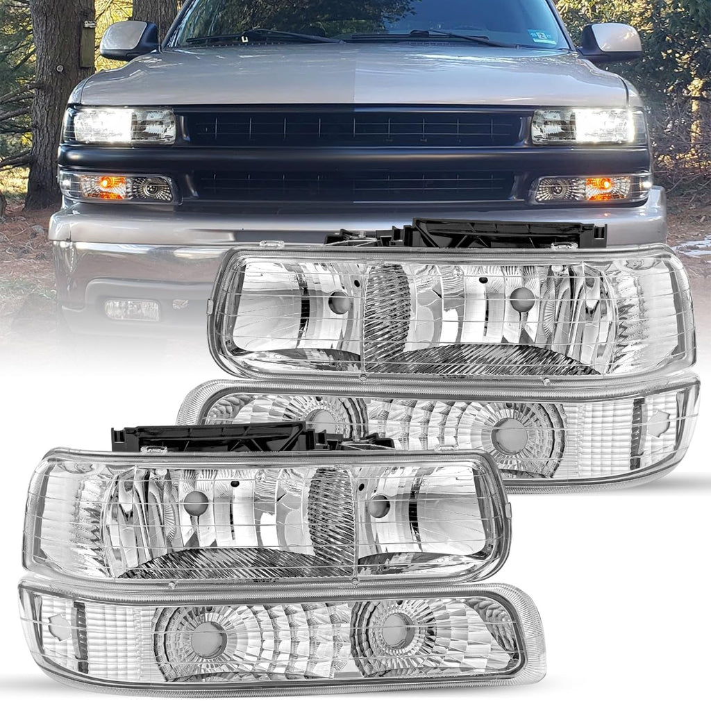 Headlight Assembly Fit for 1999-2002 Chevy Silverado
