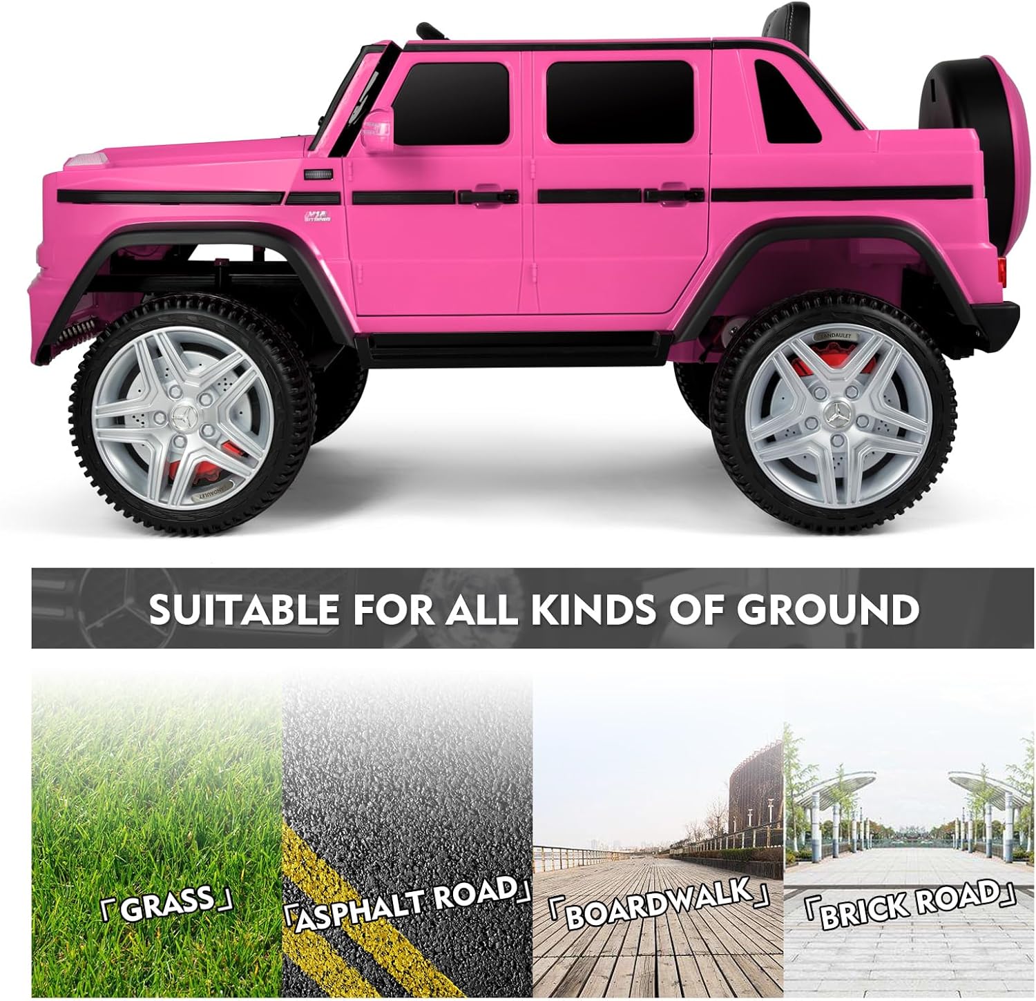 Ride On Cars, Licensed Mercedes-Benz Maybach G650S, 12V7AH Battery Powered Toy Electric Car for Kids W/LED Underglow