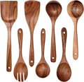 Wooden Non-Stick Kitchen Pan Toolset 7 Pieces Set, Natural Kitchen Utensils Spatula, Wooden Cooking Utensils Spoons