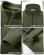 Men's Full Zip Fleece Jacket Lightweight Warm Soft Polar Jackets