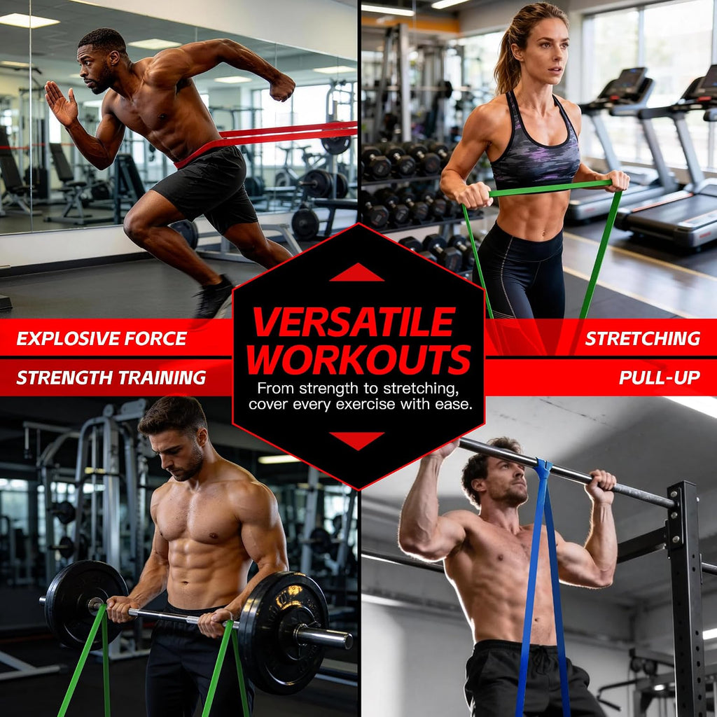 Pull Up Bands, Resistance Bands Set, Exercise Workout Bands for Men & Women, Ideal for Body Stretching, Physical
