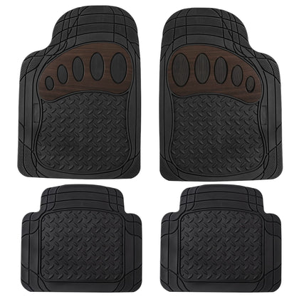 Automotive Floor Mats Universal Fit Trimmable Climaproof for All Weather Heavy Duty Rubber fits Most Cars, SUVs, and