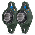 XIKE 2 Pcs UCFL206-18 Bore 1-1/8" Pillow Block Flange Mounted Ball Bearings.