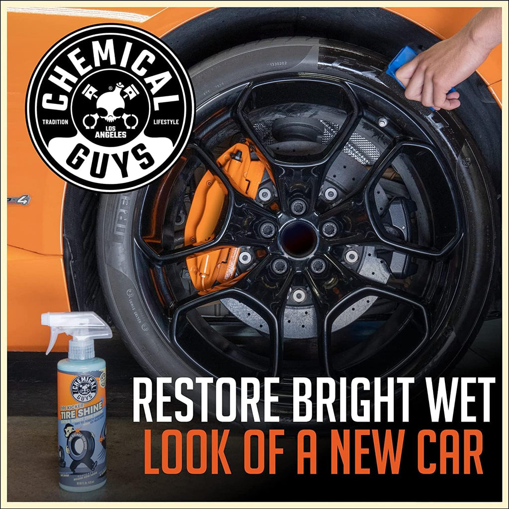 Tire Kicker Extra Glossy Tire Shine for Rubber & Trim, 16 oz | Sprayable dressing revives a deep wet look on tires
