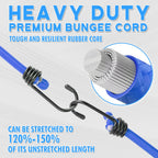 22-Piece Bungee Cord Assortment with Metal Hooks