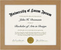 8.5x11 Diploma Frame with Shatter-Resistant Glass - Document Frames with Engineered Wood - Legacy Collection