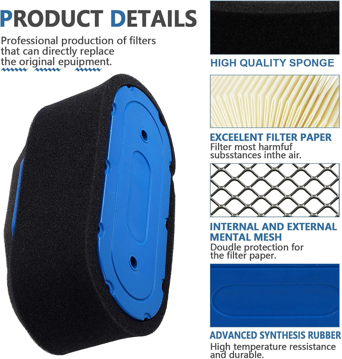 11013-7027 11013-7024 Air filter & Pre filter for Kawasaki FH601V FH680V FH641V FH721V FH680V 19-25HP vertical shaft engines #11013-7005 11013-7010