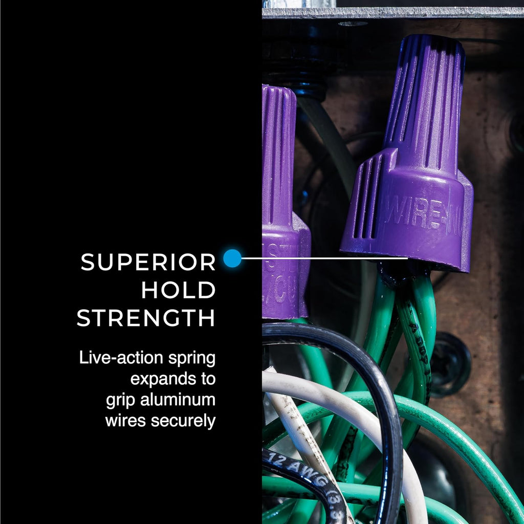 Ideal Electrical Twister Al/Cu (30-1765S) Purple Wire Connector, Bag of 10 — Aluminum-to-Copper Twist-On Wire Nuts
