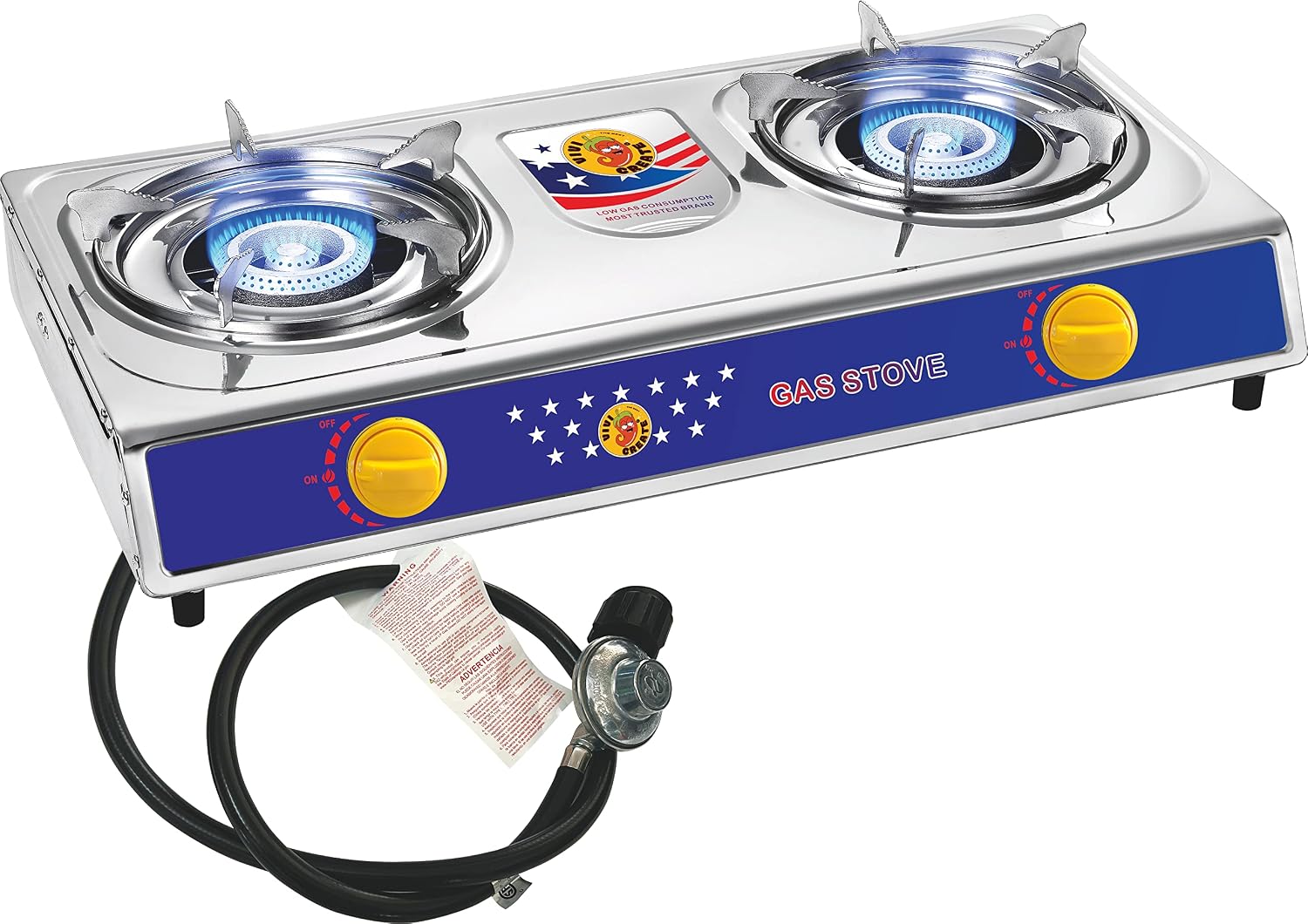 2 Burner Propane Stove, [20000 BTU] Portable Camping Gas Cooktop with Auto Ignition, Stainless Steel Outdoor Cooker