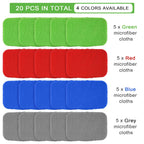 20 Pack Microfiber Windshield Pads for Car Window, 4 Colors