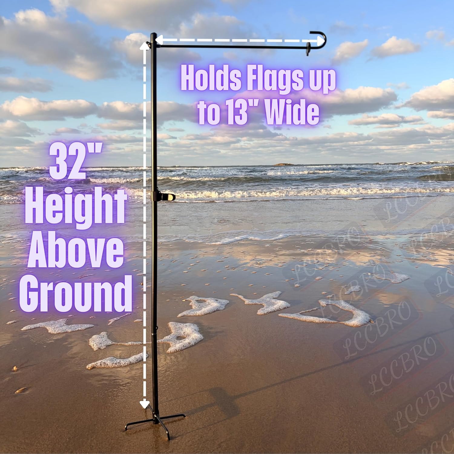 Garden Flag Stand No Spin for Outside 12 x 18 Flag Heavy Duty, Small Flag Holders for Yard and Garden, Flagpole