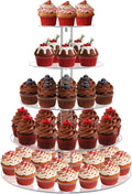 5 Tier Cupcake Stand, Large Round Acrylic Cupcake Tower for Wedding