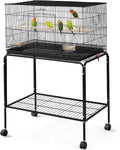 47-inch Rolling Breeding Flight Bird Cages for Parakeets Budgies Finches Cockatiels Conures Lovebirds Canaries