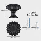 Matte Black Cabinet Knobs，10 Pack Solid Drawer Pulls for Dressers