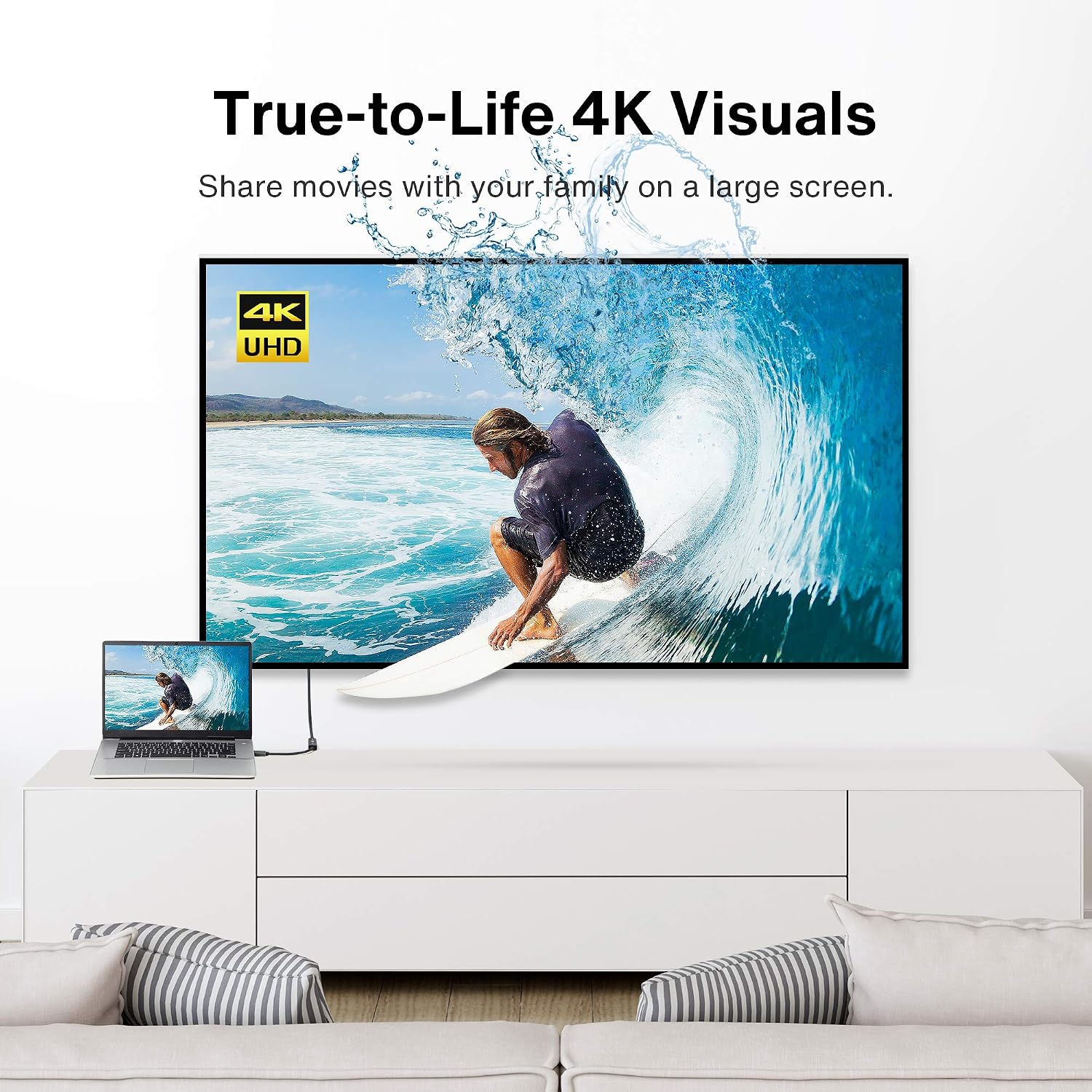 Active DisplayPort to HDMI Adapter 4K@60Hz,Unidirectional DP to HDMI | DP 1.2 to HDMI 2.0, Male to Female, 4K@60Hz