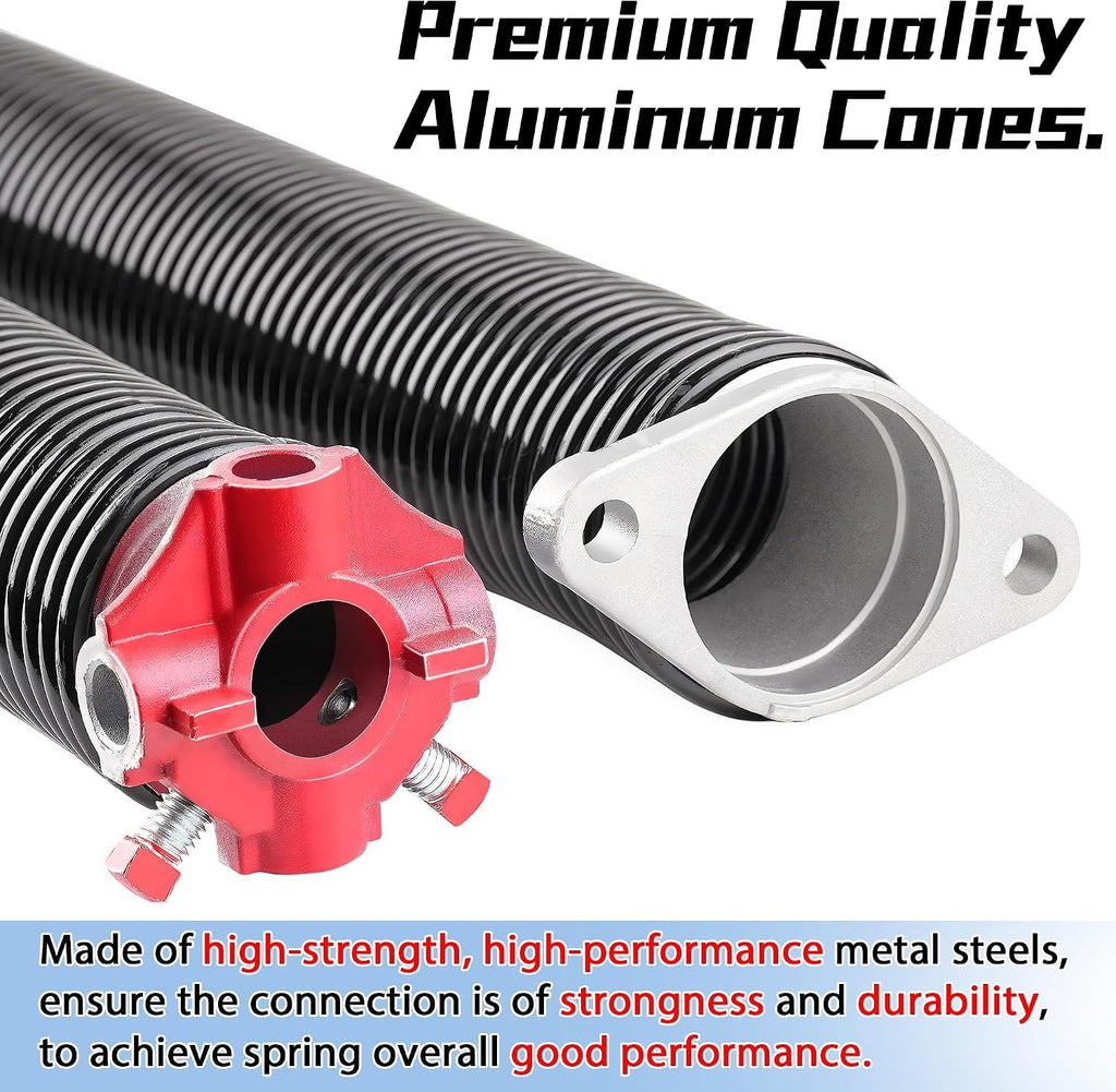 Pair of 2" Garage Door Spring (0.234X2"X29") with Winding Bars, L&R