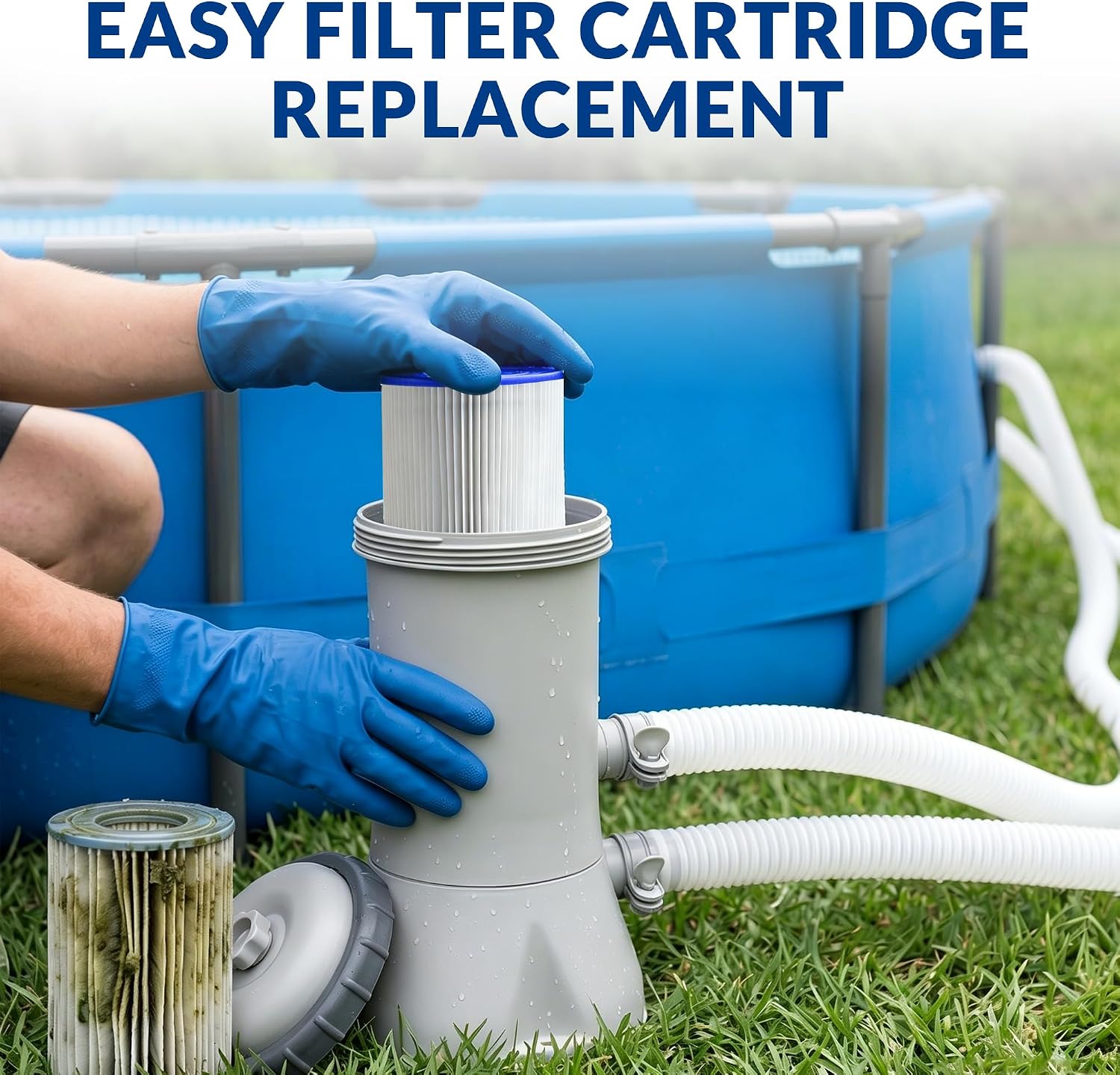 6-Pack Pro Series Type A or C Pool Filter Cartridge Replacement, 8" Cartridge, Fits C1000 C1500 C530 Pumps, 29000E