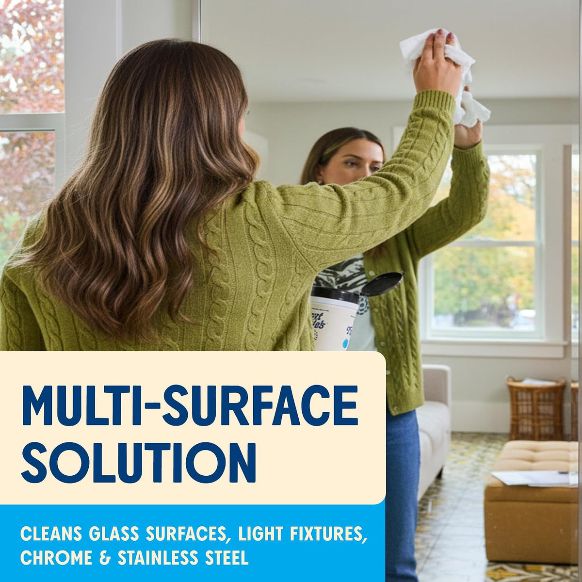 Glass & Window Cleaning Wipes, 35 Count, Pack of 1