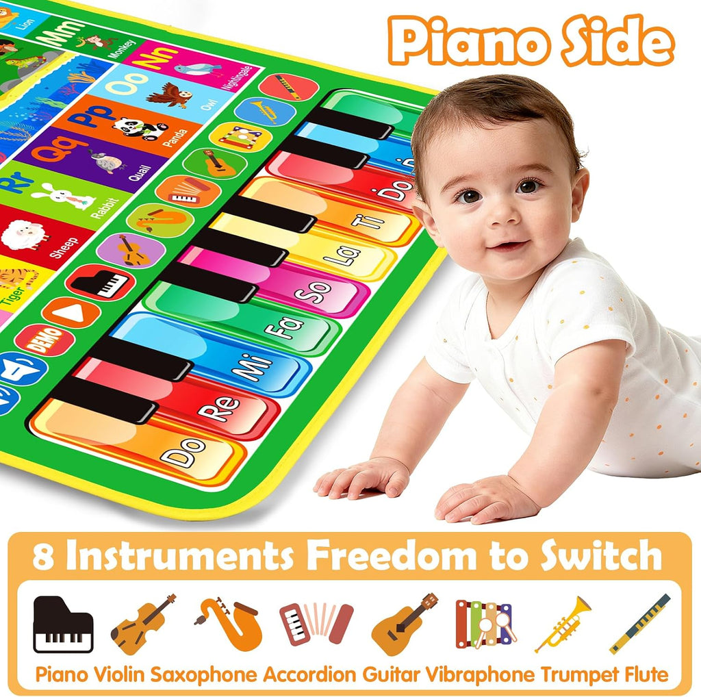 Baby Toys for 1 Year Old Gifts: 3 in 1 Alphabet Animal Piano Music Play Mat | Toddler Toys Age 1-3 Musical Toy 12-18