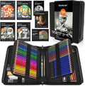 124 PCS Drawing Kit, Professional Drawing Supplies with Sketch, Charcoal, Colored, Graphite, Pastel Pencils & Sticks