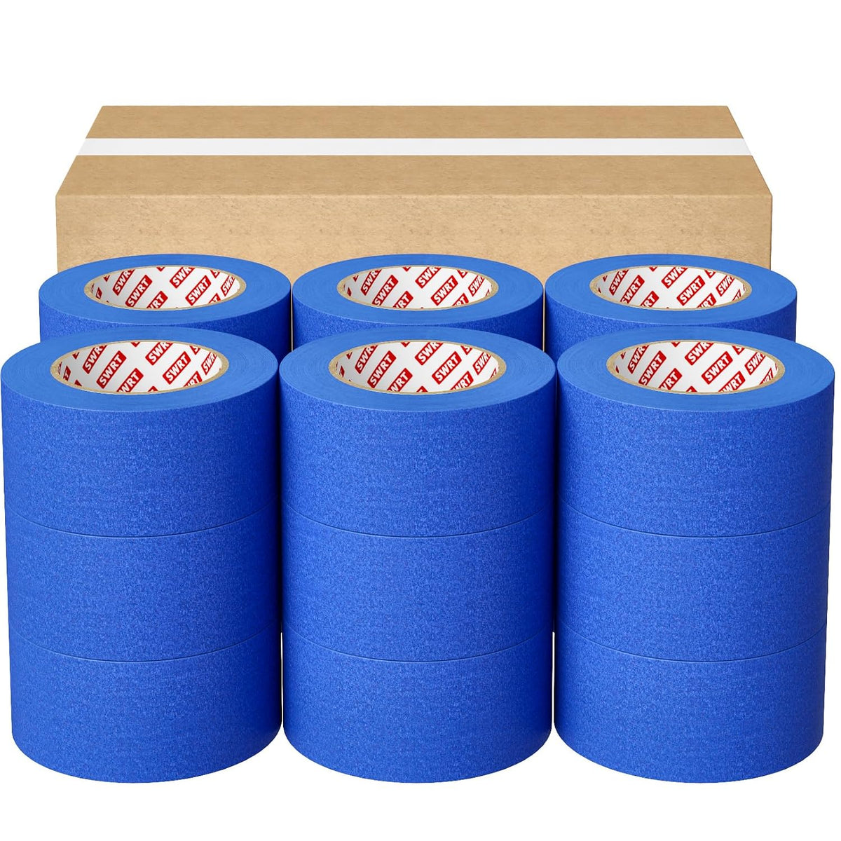 Blue Painters Tape 2 Inch Wide – 18 Rolls x 55 Yards (990 Total Yards), Clean Removal Masking Tape for Sharp Paint